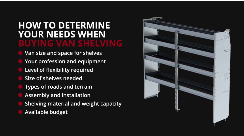 How to Determine Your Needs When Buying Van Shelving