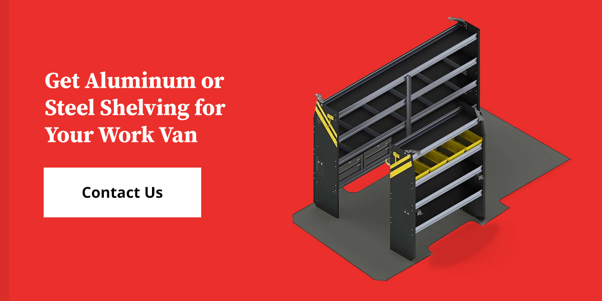 Get Aluminum or Steel Shelving for Your Work Van