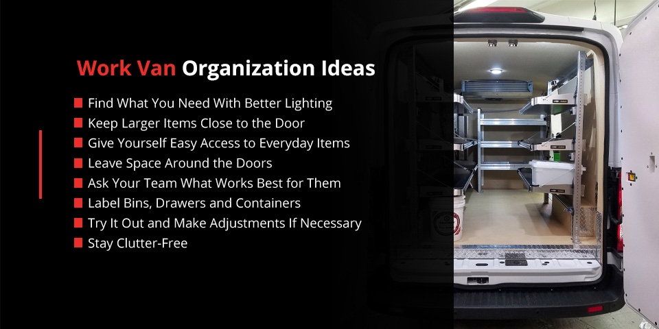 Work Van Organization Ideas