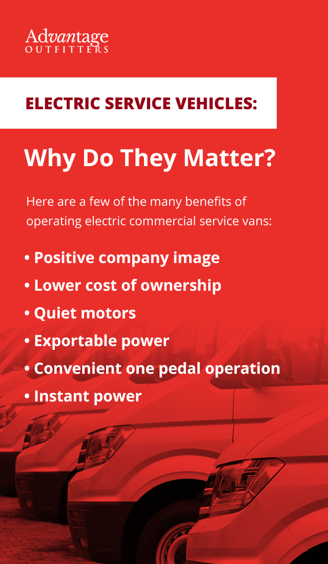 Benefits of operating electric service vans.